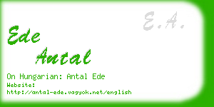 ede antal business card